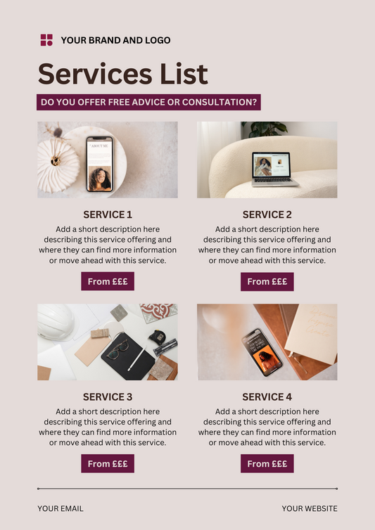 Service Breakdown Template